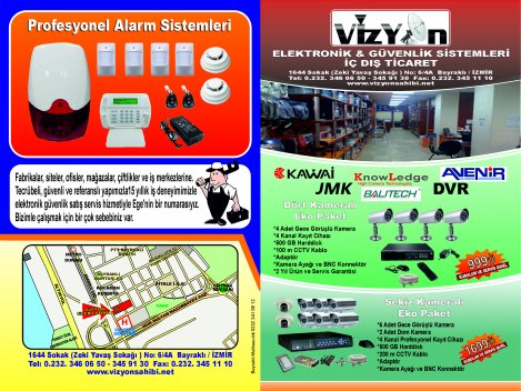 VİZYON ELEKTRONİK BAYRAKLI, UYDU ALARM ,KAMERA GÜVENLİK, KLİMA TOPTAN PERAKENDE