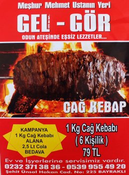 BAYRAKLI CAĞ KEBAP ,BAYRAKLI DÖNERCİ ,PAKET  SERVİSİ , BAYRAKLIDA DÖNERCİ