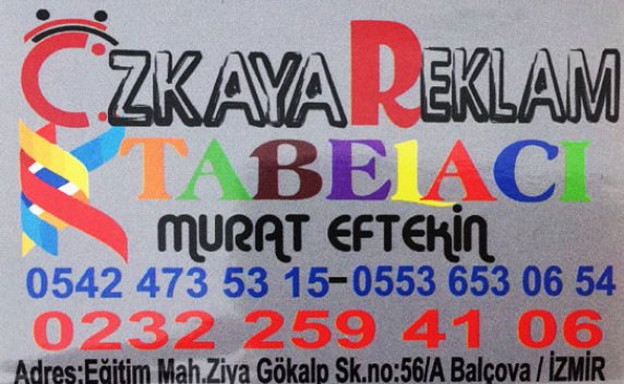 BALÇOVA TABELACI,BALÇOVADA LED TABELA,BALÇOVADA REKLAMCI,IŞIKLI-IŞIKSIZ TABELA