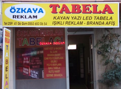 BALÇOVA TABELACI,BALÇOVADA LED TABELA,BALÇOVADA REKLAMCI,IŞIKLI-IŞIKSIZ TABELA