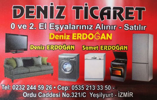 EDİZ TİCARET-KARABAĞLAR 2. EL EŞYA ALANLAR,YEŞİLYURT 2.EL MOBİLYA ALANLAR,SATANLAR