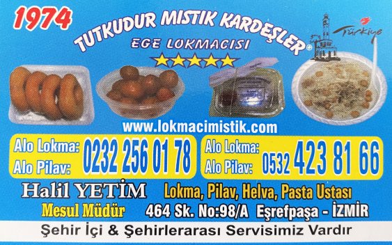 LOKMACI MISTIK KARDEŞLER , EŞREFPAŞA LOKMACI, KONAKTA LOKMACI, KONAK HELVA