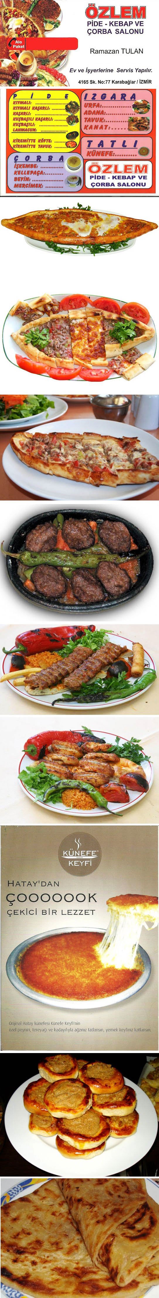 ÖZLEM PİDE, KARABAĞLAR PİDECİ, KARABAĞLAR KEBAP, ÇORBA SALONU, KEBAP ÇORBA