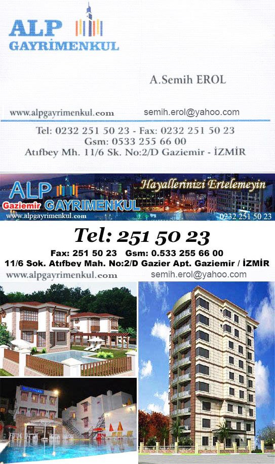 ALP GAYRİMENKUL,GAZİEMİRDE SATILIK DAİRELER,MENDERESDE SATILIK DAİRE,KİRALIK DAİRE EMLAK